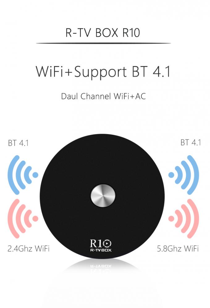 Film online della scatola di R10 WIFI TV, input di tastiera completamente caricato del topo della scatola di Android TV