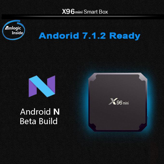 Mini Android 7,1 TV giocatore 17,3 di Android 7.1.2 KD del centro del quadrato della scatola 4K Amlogic S905W di X96