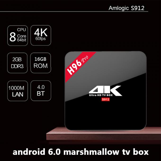 Universale preinstallato della scatola di H96 pro Amlogic S912 KODI 17,3 Android 7,1 TV
