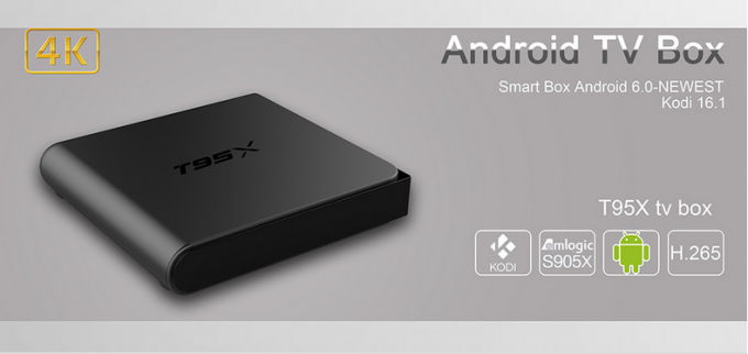 Scatola T95x completamente caricato di Bluetooth 4,0 Android TV una garanzia di anno