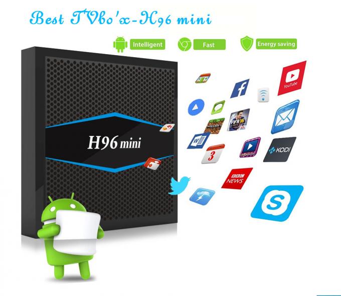 Mini Android TV scatola RK 4K ultimo HD di H96 che decodifica con il Google Play Store
